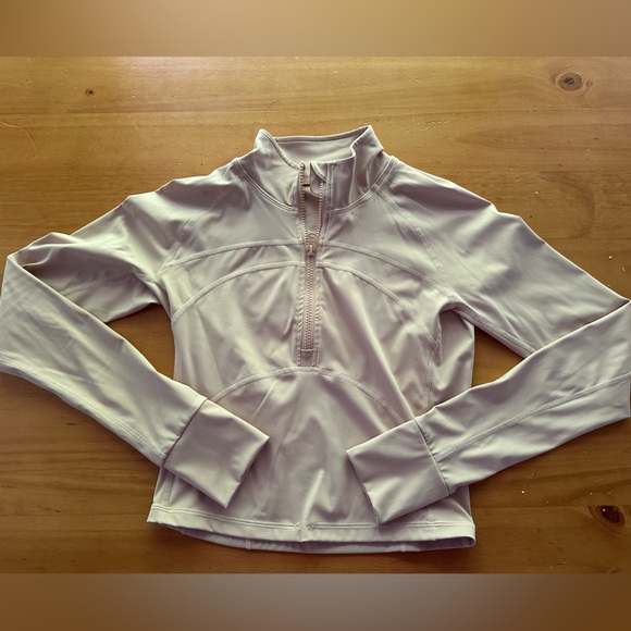 Blush pink 1/4 zip crop top - Picture 1 of 4